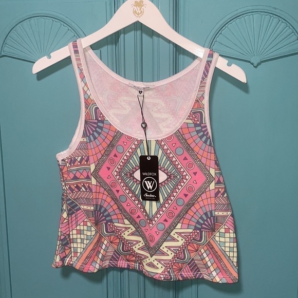💋🦊 WildFox 🥳 Host Pick 🥳 Swim third eye crop tank top only NWT - Picture 6 of 13
